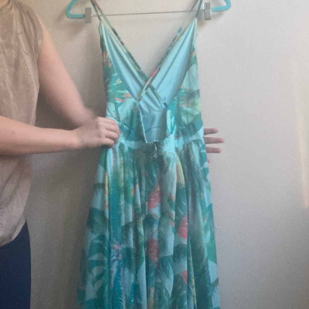 Turquoise Tropical Gown, Small - Picture 8 of 11